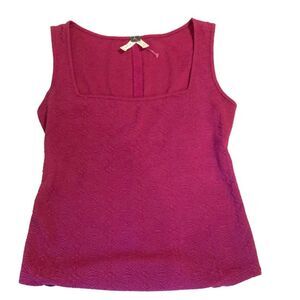 We the Free Knit sleeveless tank top shirt square neck jacquard women's size S